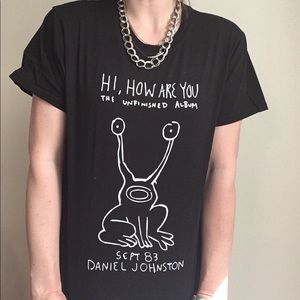 Daniel Johnston Black Tee Med 50/50
